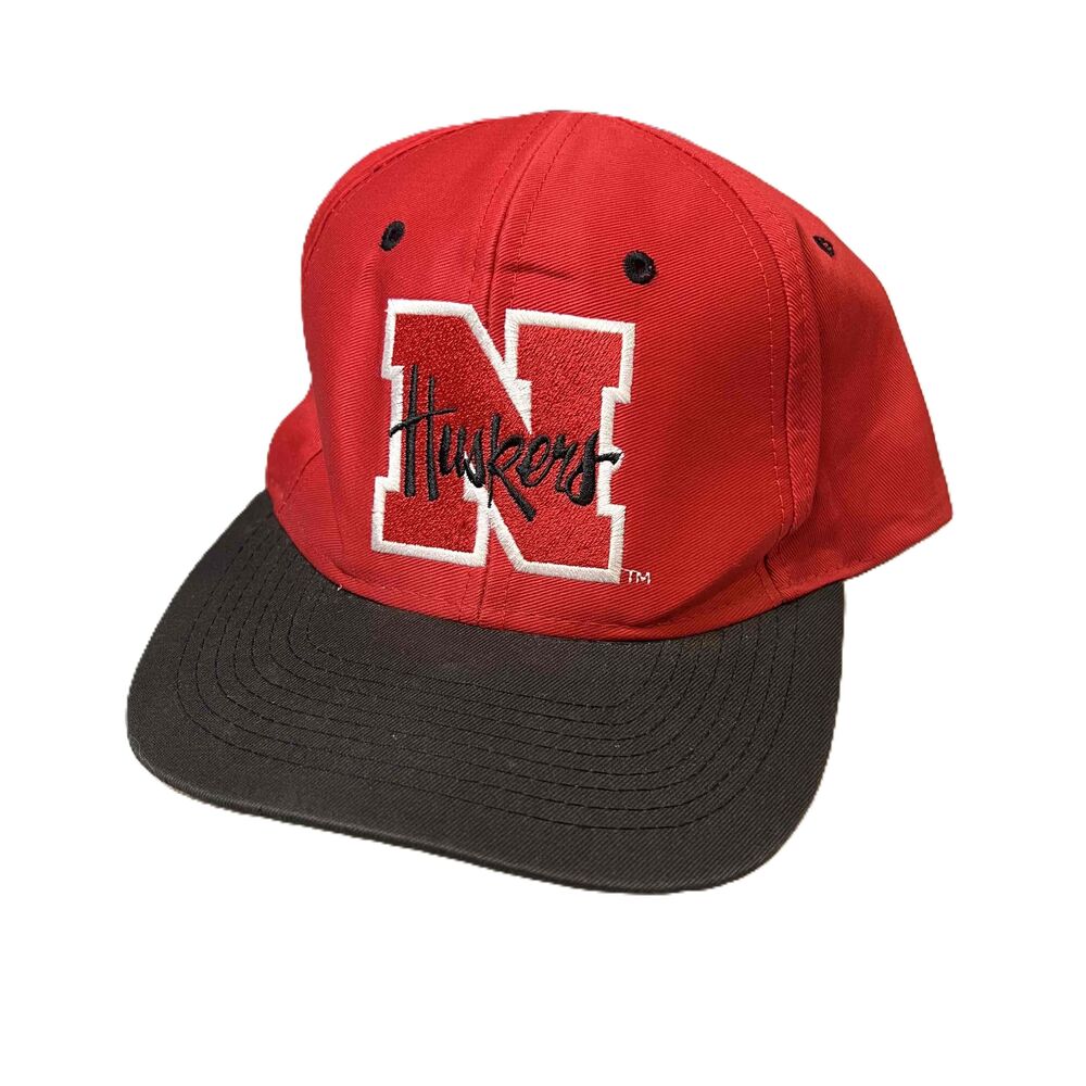 Nebraska Huskers Orange Bowl NCAA Red Black Brim Snapback Embroidered Big N Cap‎